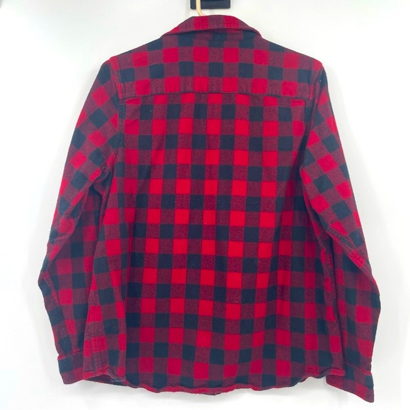 L.L. Bean Men’s Red & Black Plaid Flannel Shirt – Size Medium - Picture 5 of 10